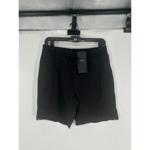 Ten Thousand Interval Unlined Shorts Men Medium Black Drawstring Waist 7" Inseam